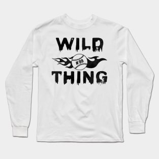 WILD THING Ricky Vaughn 'The Heater' Long Sleeve T-Shirt